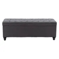 Hamilton Gravel Gray Storage Bench