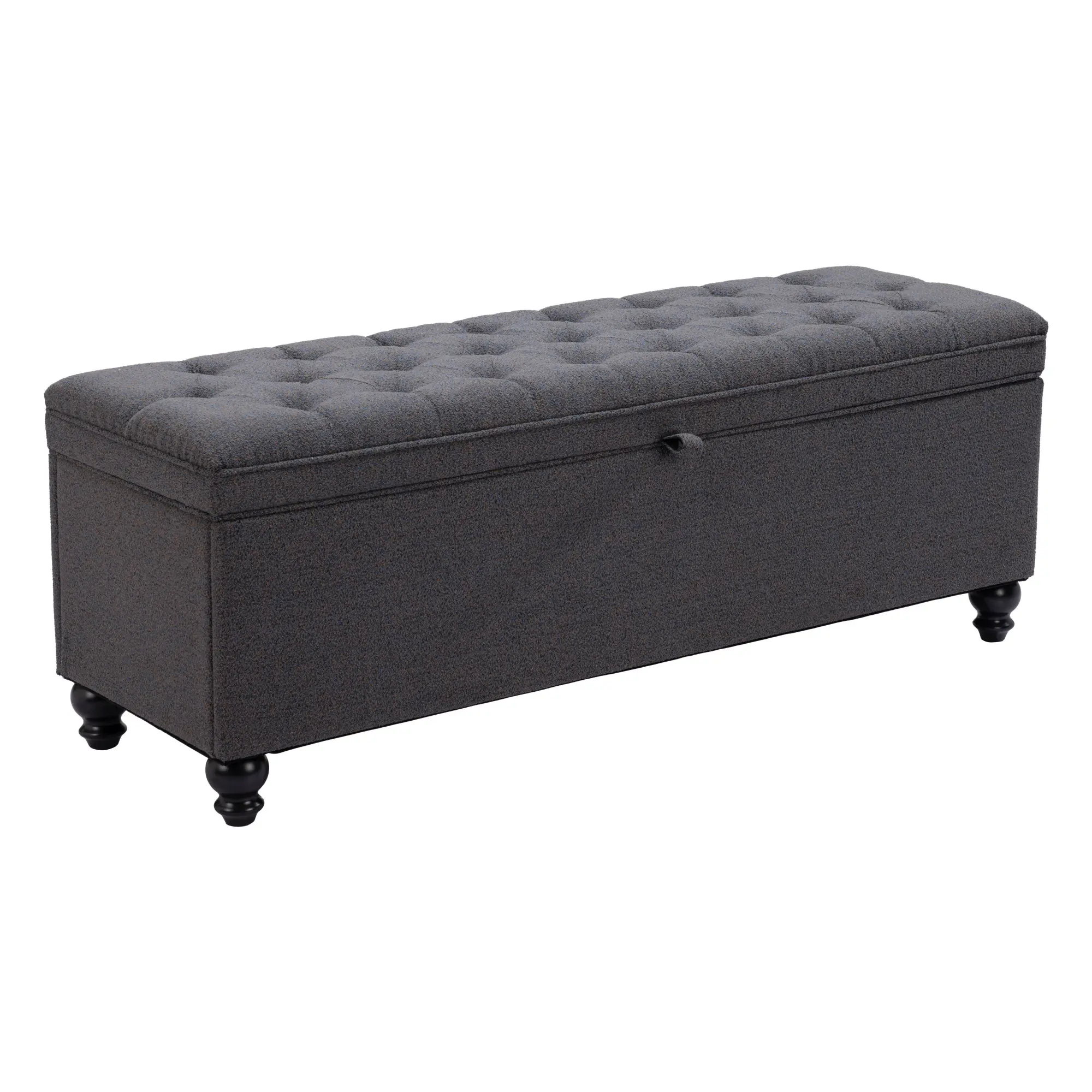 Hamilton Gravel Gray Storage Bench-2