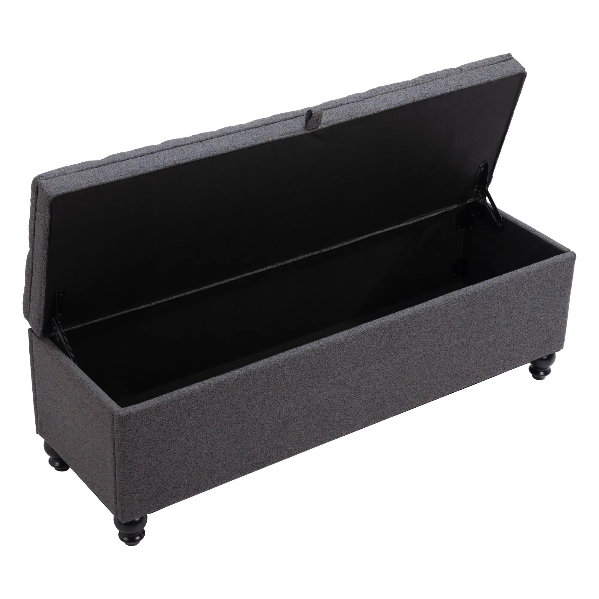Hamilton Gravel Gray Storage Bench-3