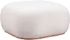 Amara Cream Sherpa Square Ottoman
