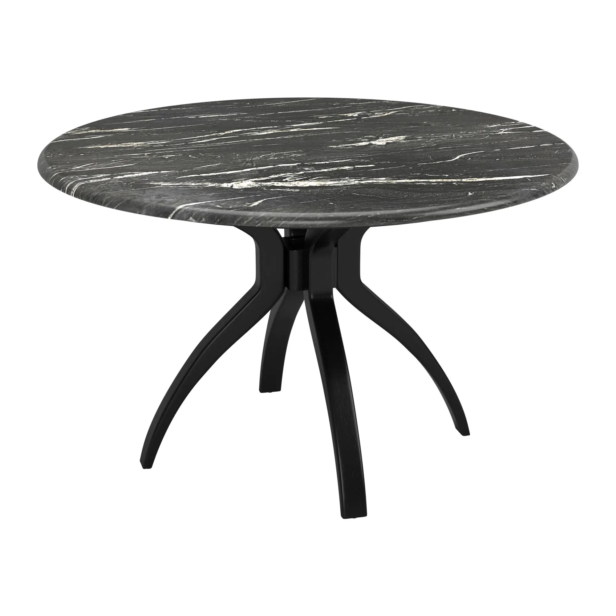 Suna Black Faux Marble Dining Table-1