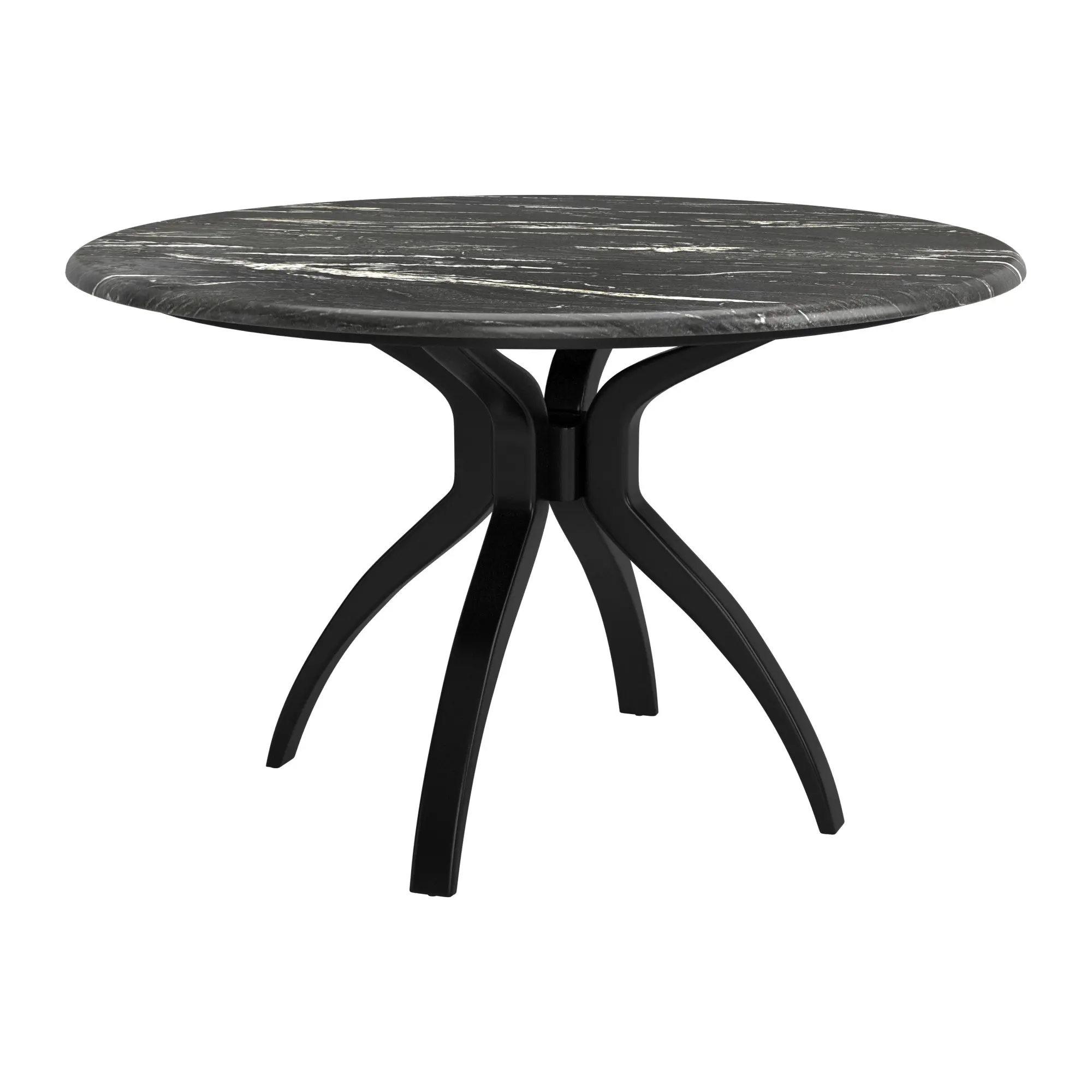 Suna Black Faux Marble Dining Table-5