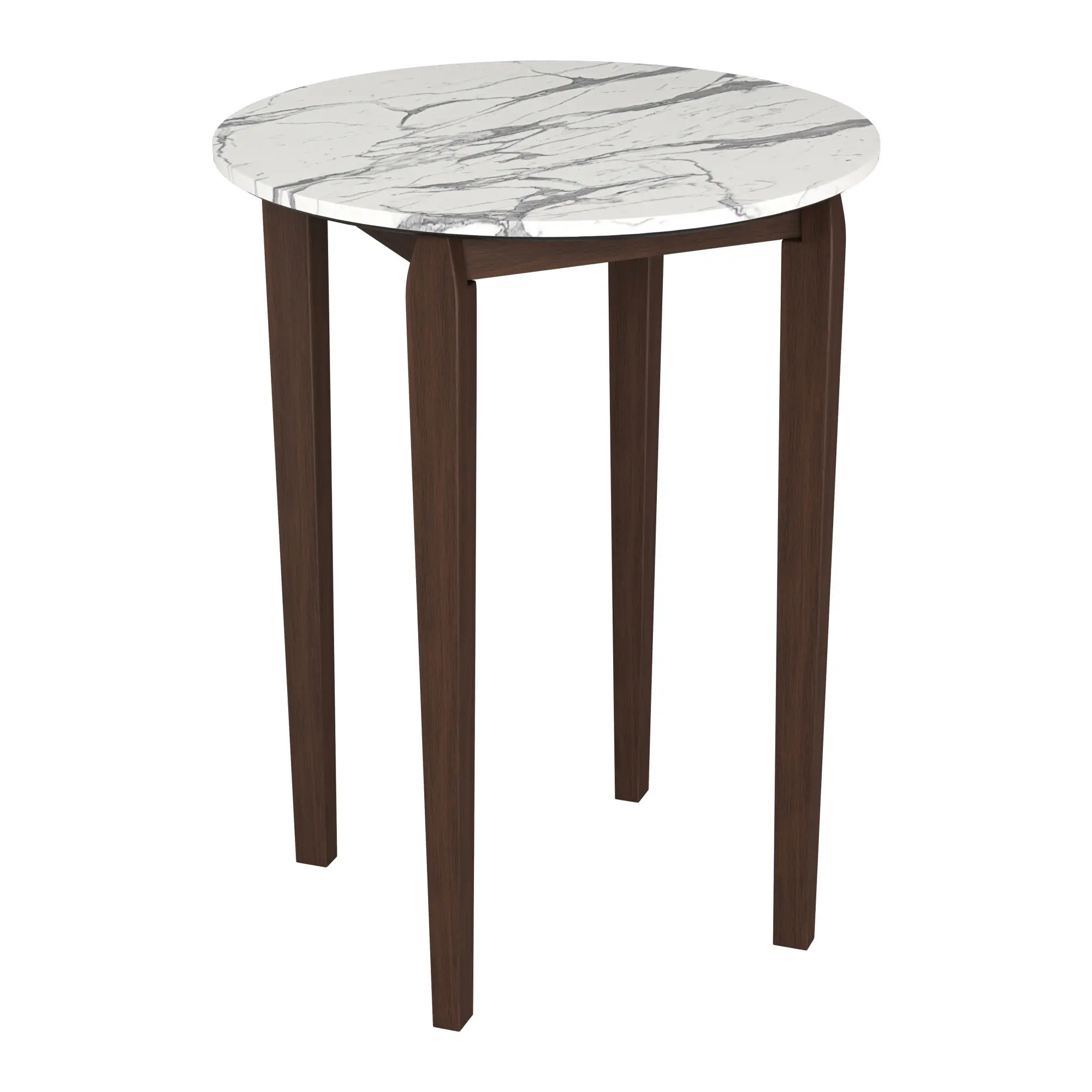 Violet White Faux Marble Bar Table-3