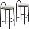 Sable Beige Tweed Counter Stools, Set of 2