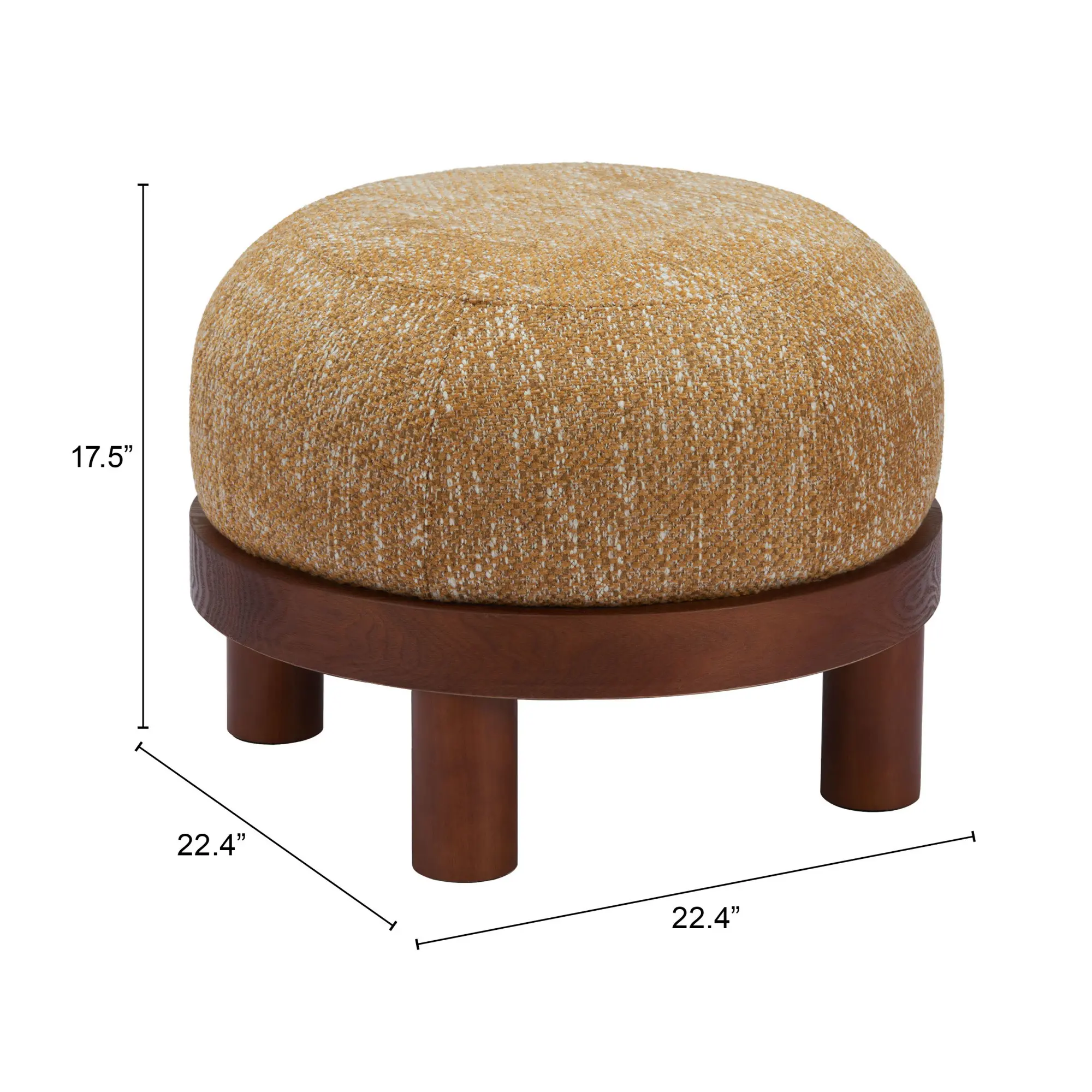 Glenmore Oat Yellow Ottoman-6