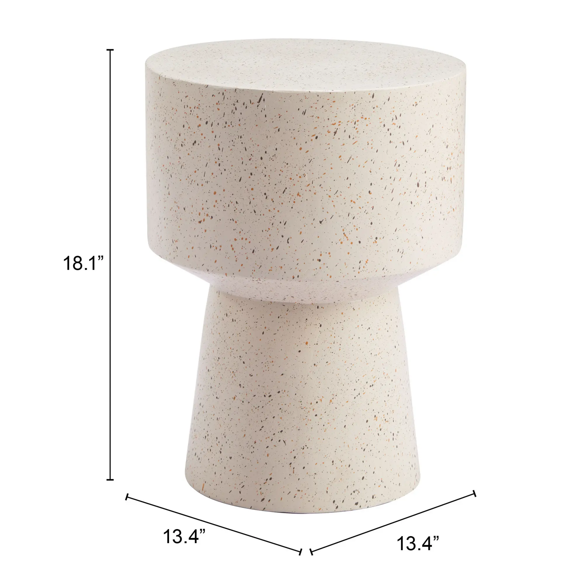 Mason Beige Terrazzo Side Table-3