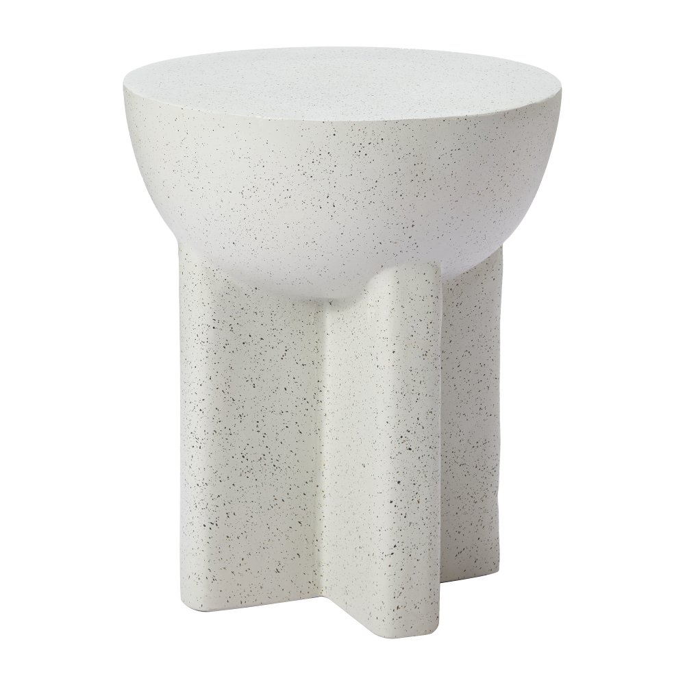Maya White Terrazzo Side Table