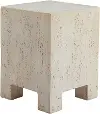 Kiora Beige Stone Side Table