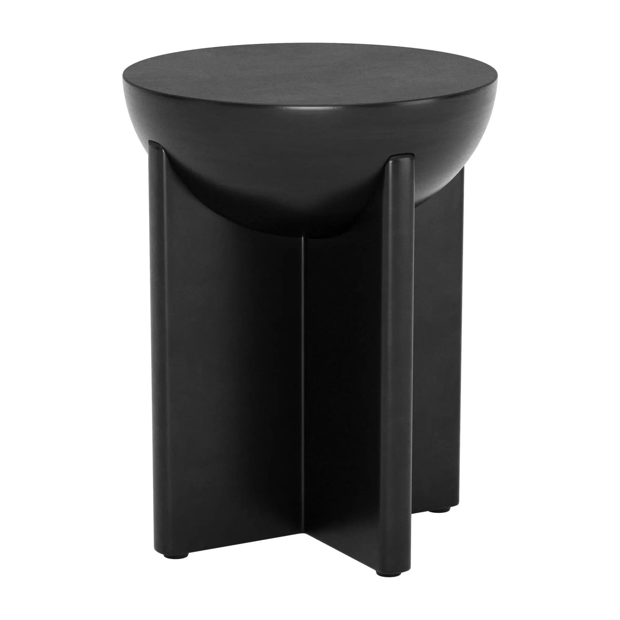 Tulsa Black Round Side Table-4