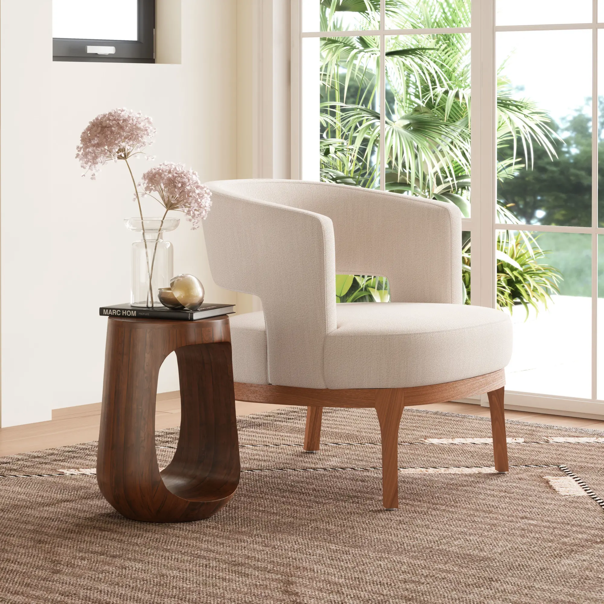 Orion Walnut Side Table-2