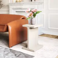 Barton Whitewashed Side Table