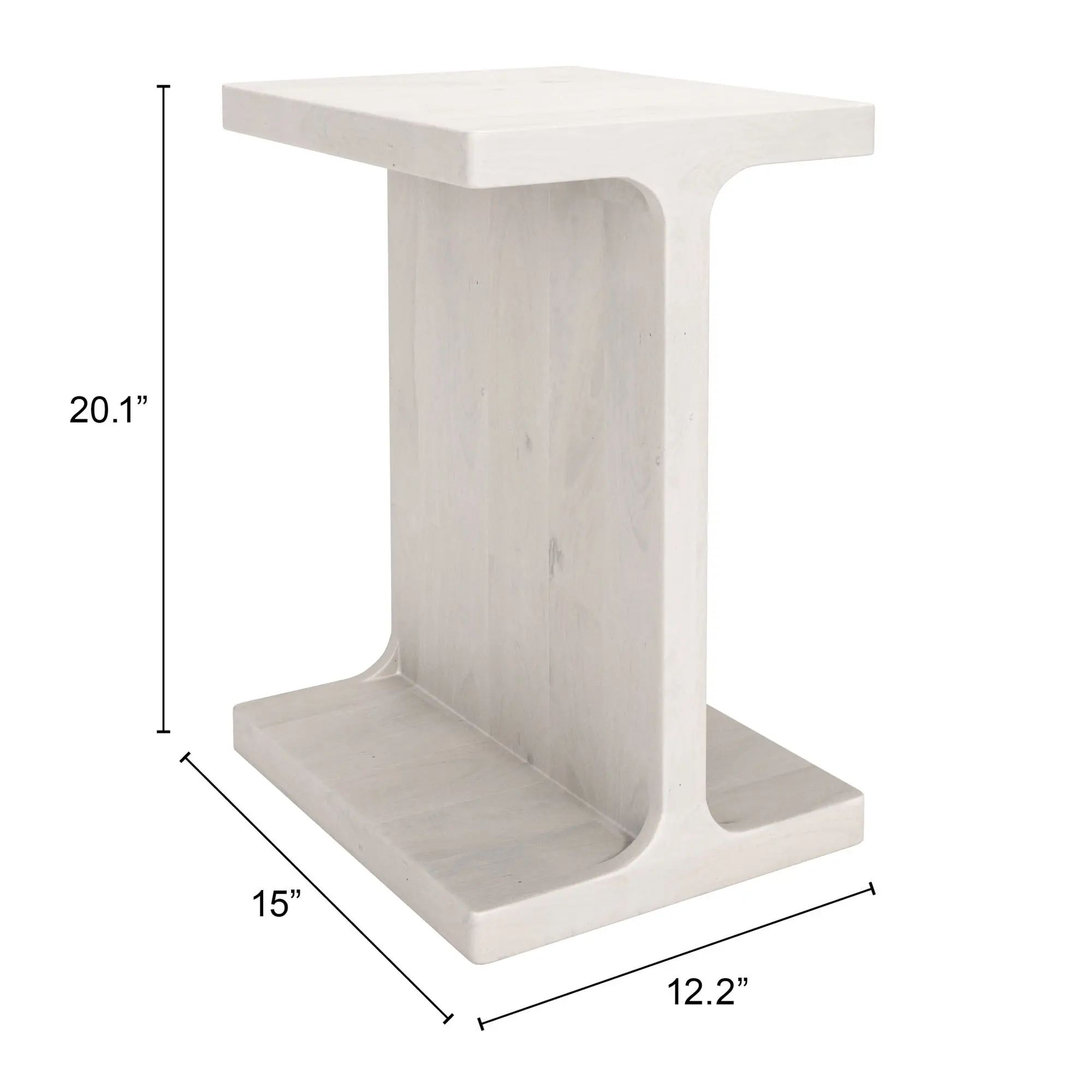 Barton Whitewashed Side Table-7