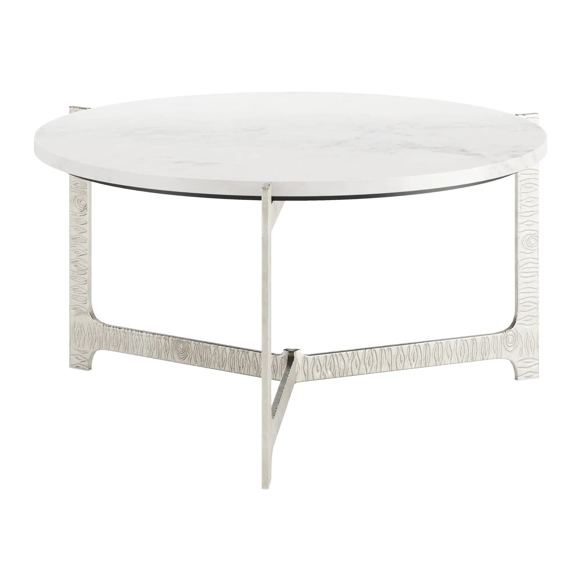 Bardon White and Silver Coffee Table-1