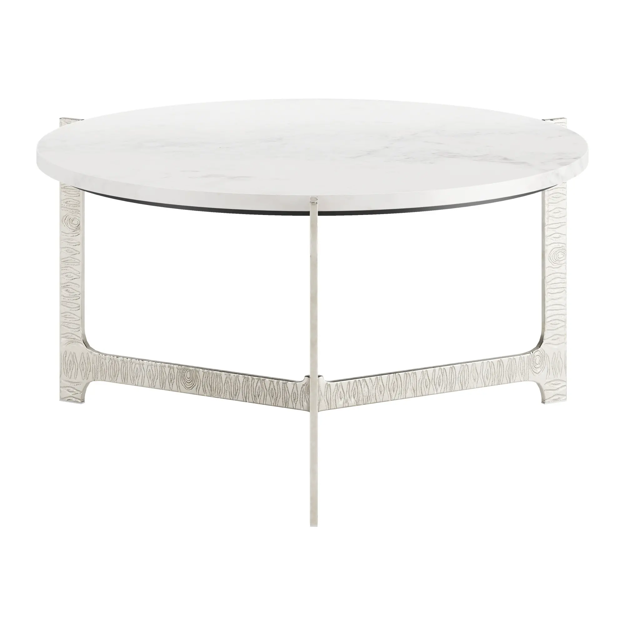 Bardon White and Silver Coffee Table-4