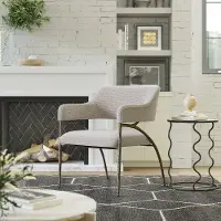 Vestal Gray Boucle Accent Chair