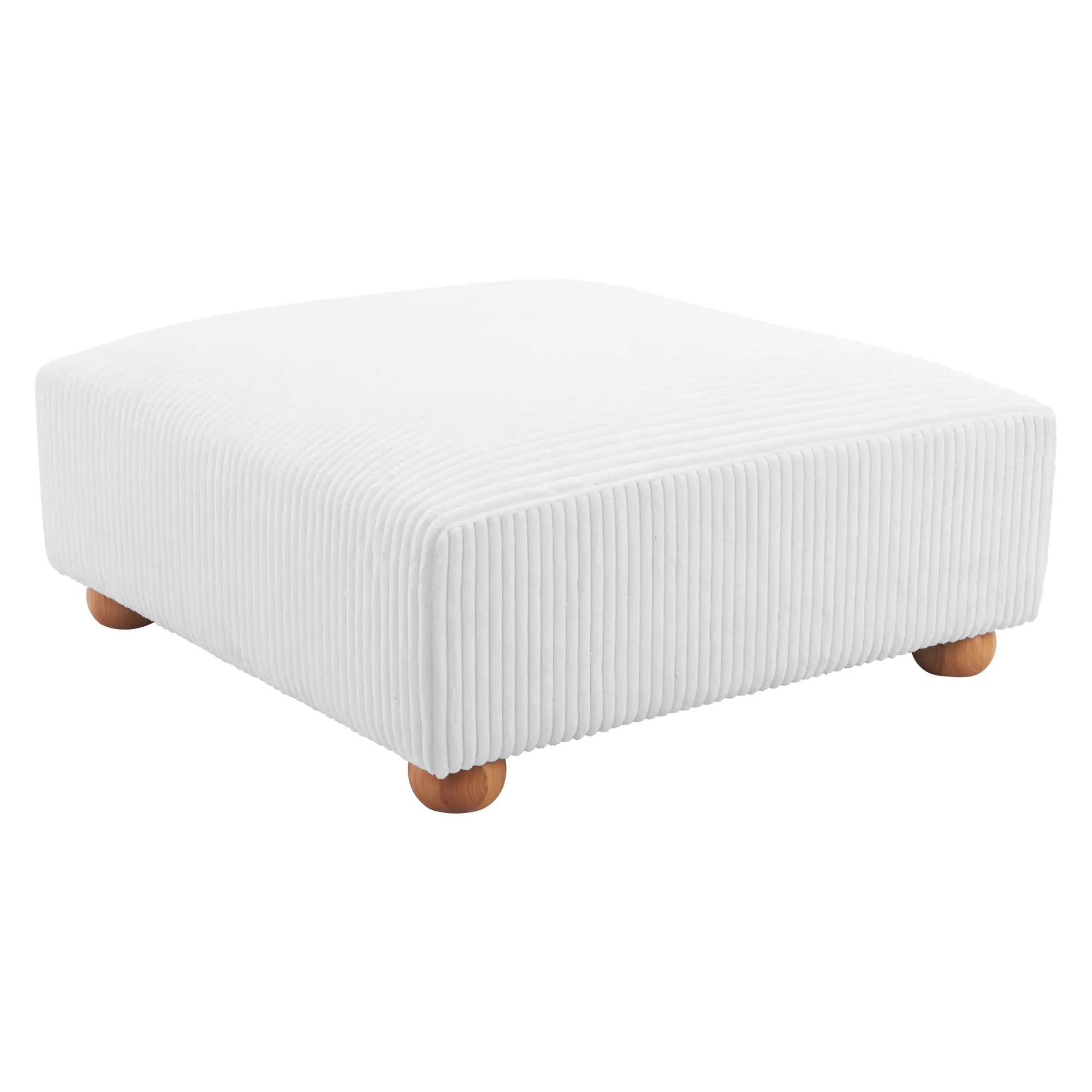 Tanner White Corduroy Ottoman-3