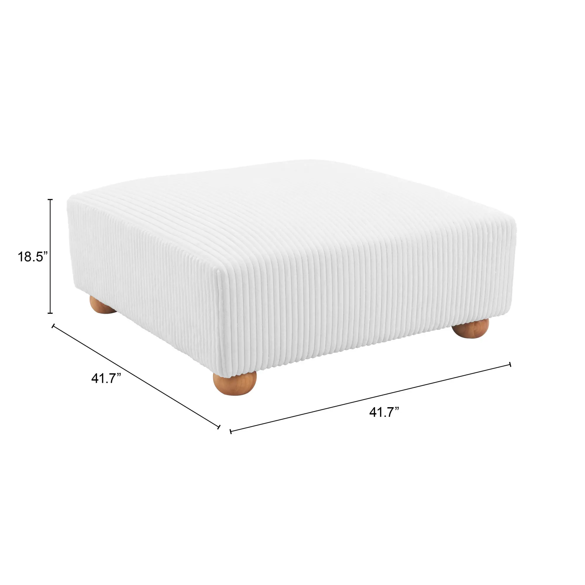 Tanner White Corduroy Ottoman-6