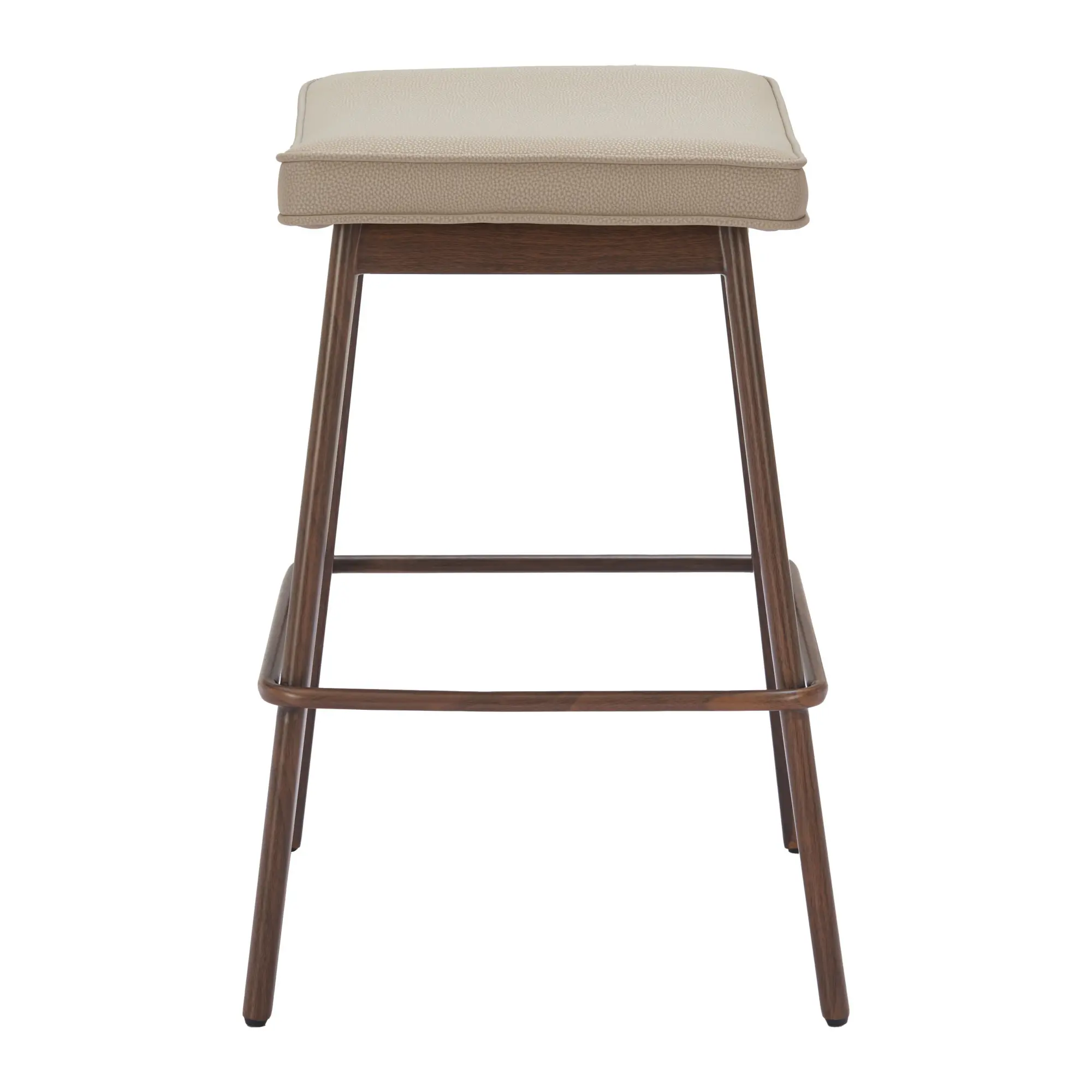 Dalia Beige and Walnut Counter Stool, Set of 2-4