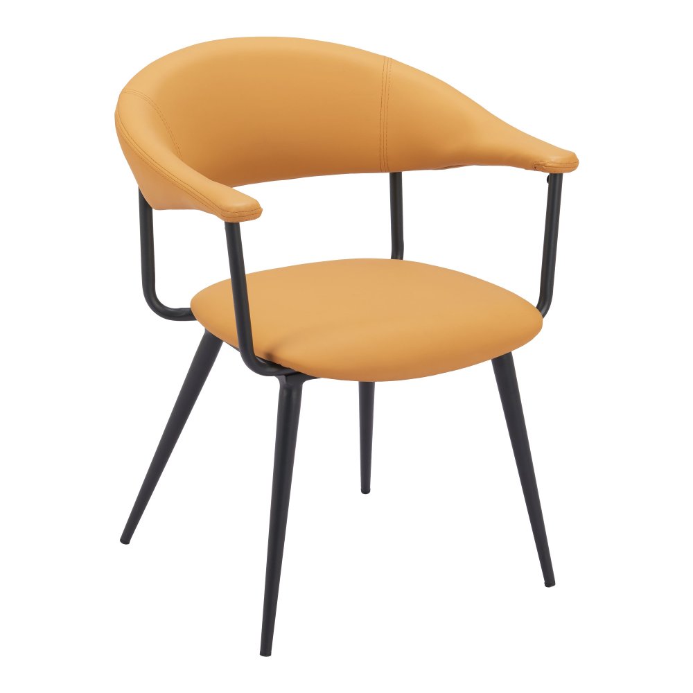 Sirius Brown Faux Leather Dining Chair