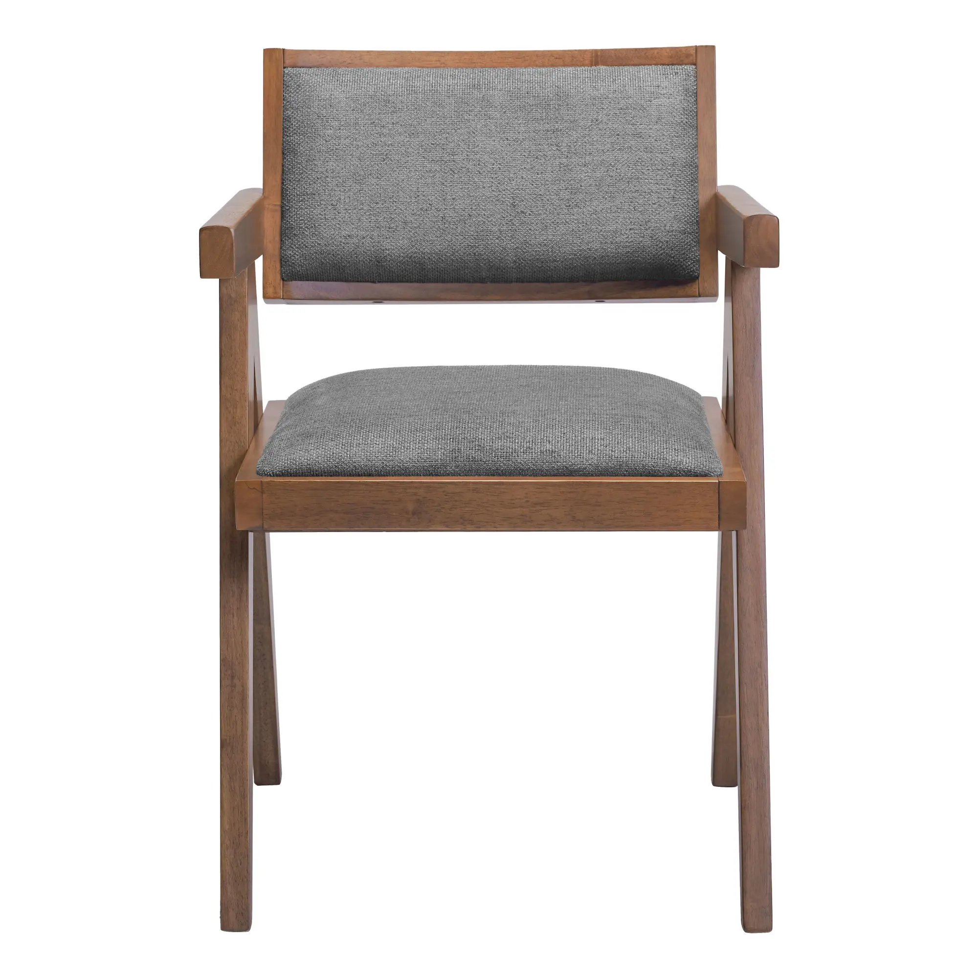 Durham Gray and Walnut Dining Chairs, Set of 2-2