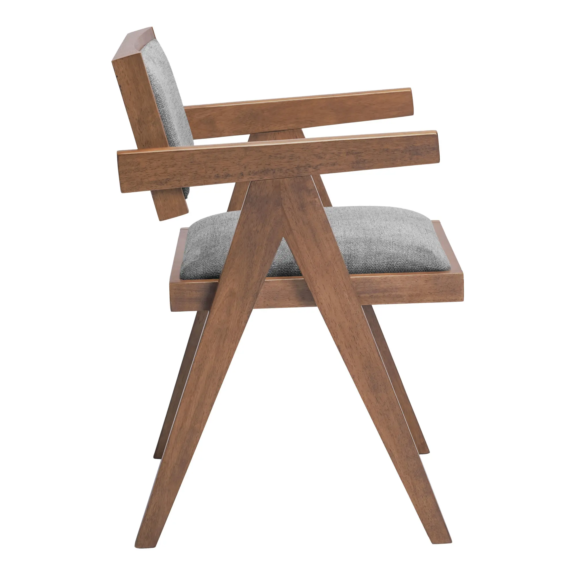 Durham Gray and Walnut Dining Chairs, Set of 2-4
