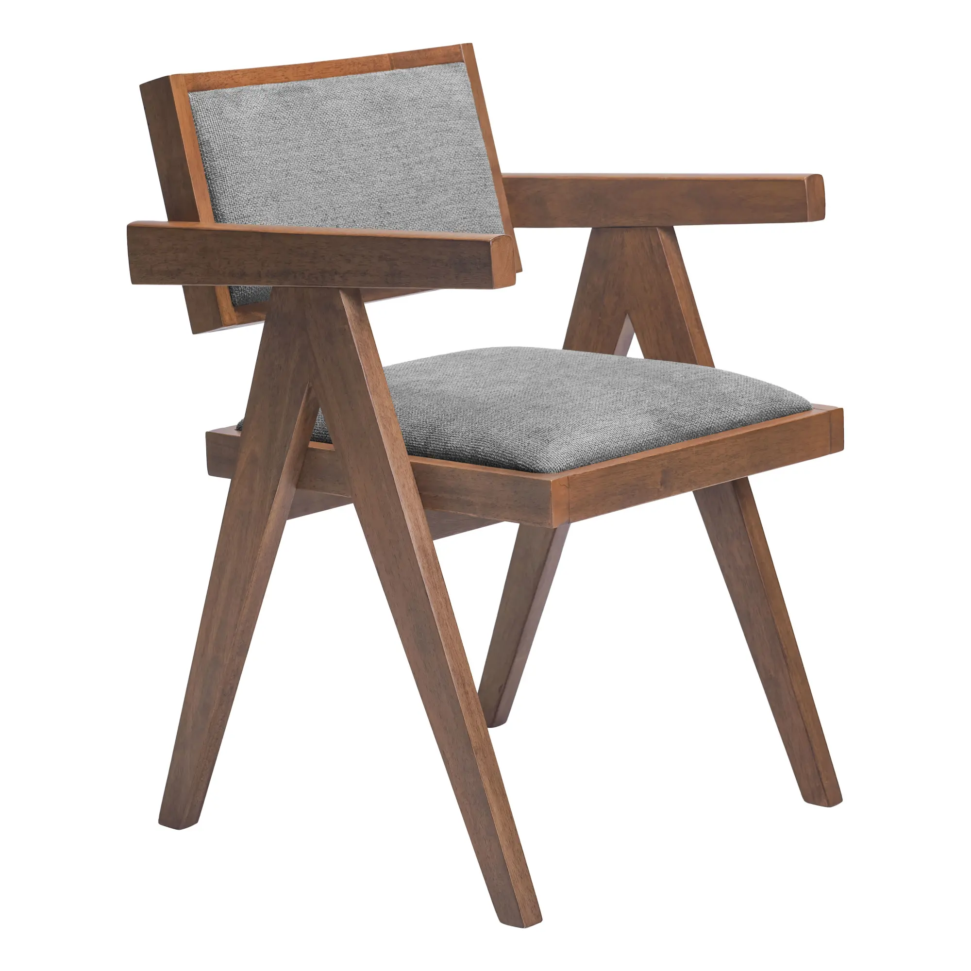 Durham Gray and Walnut Dining Chairs, Set of 2-7