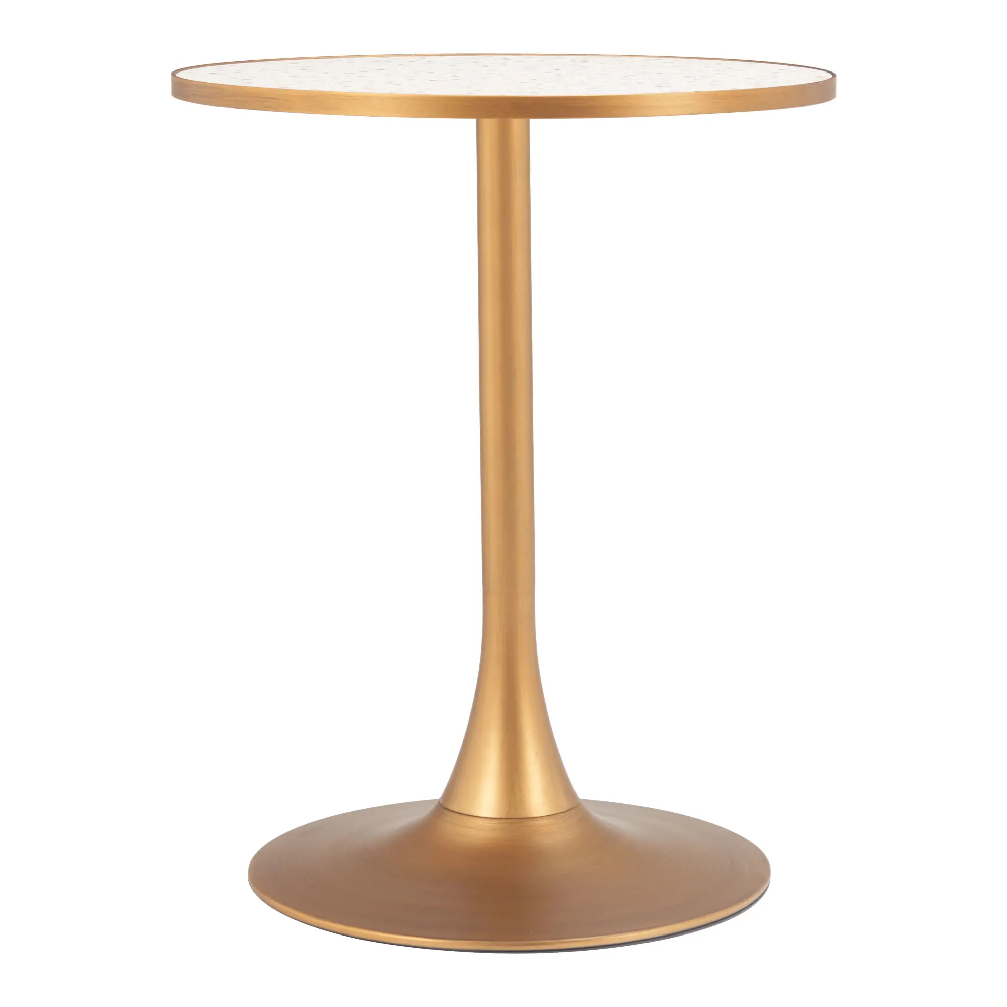Brent Beige and Gold Bistro Table-1
