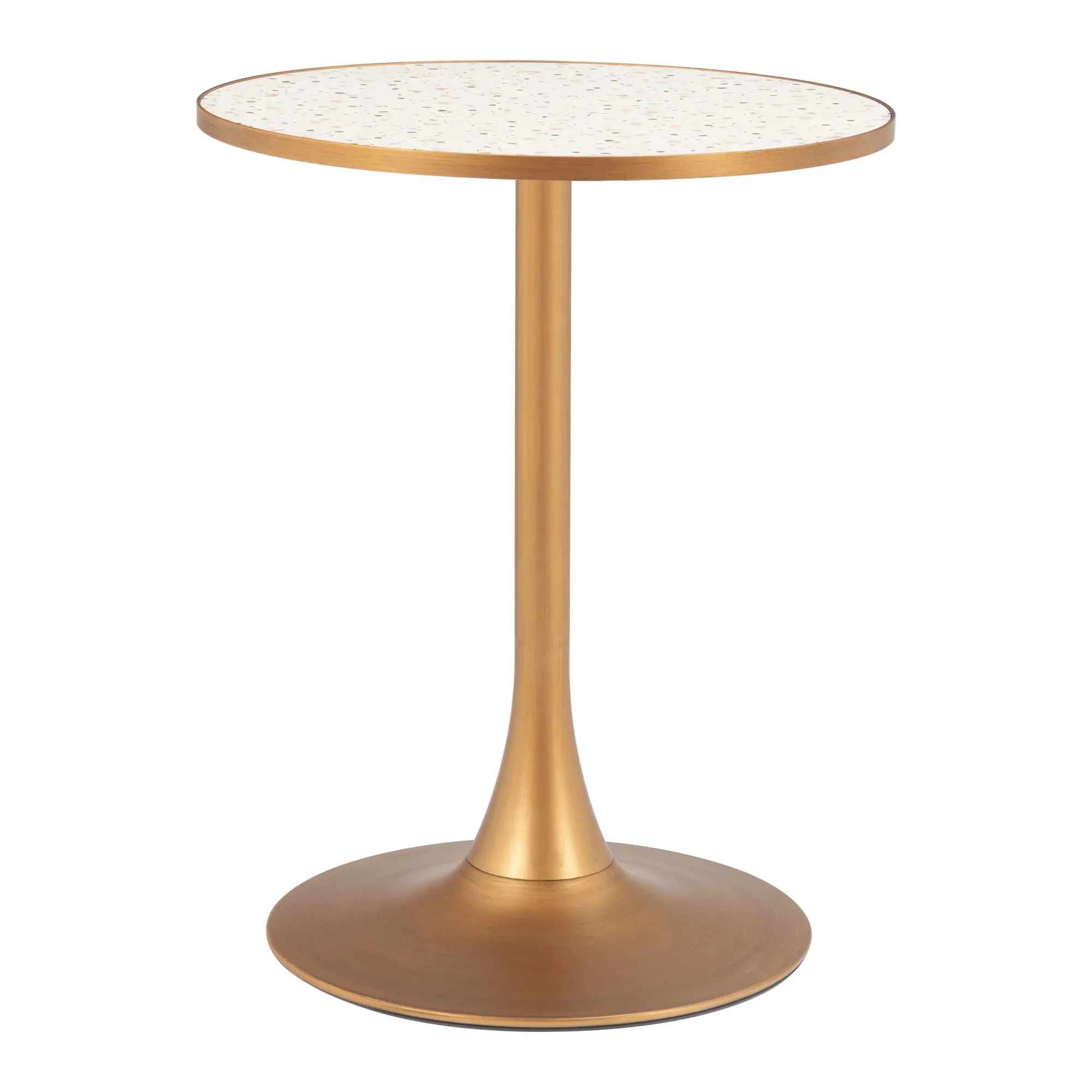 Brent Beige and Gold Bistro Table-3