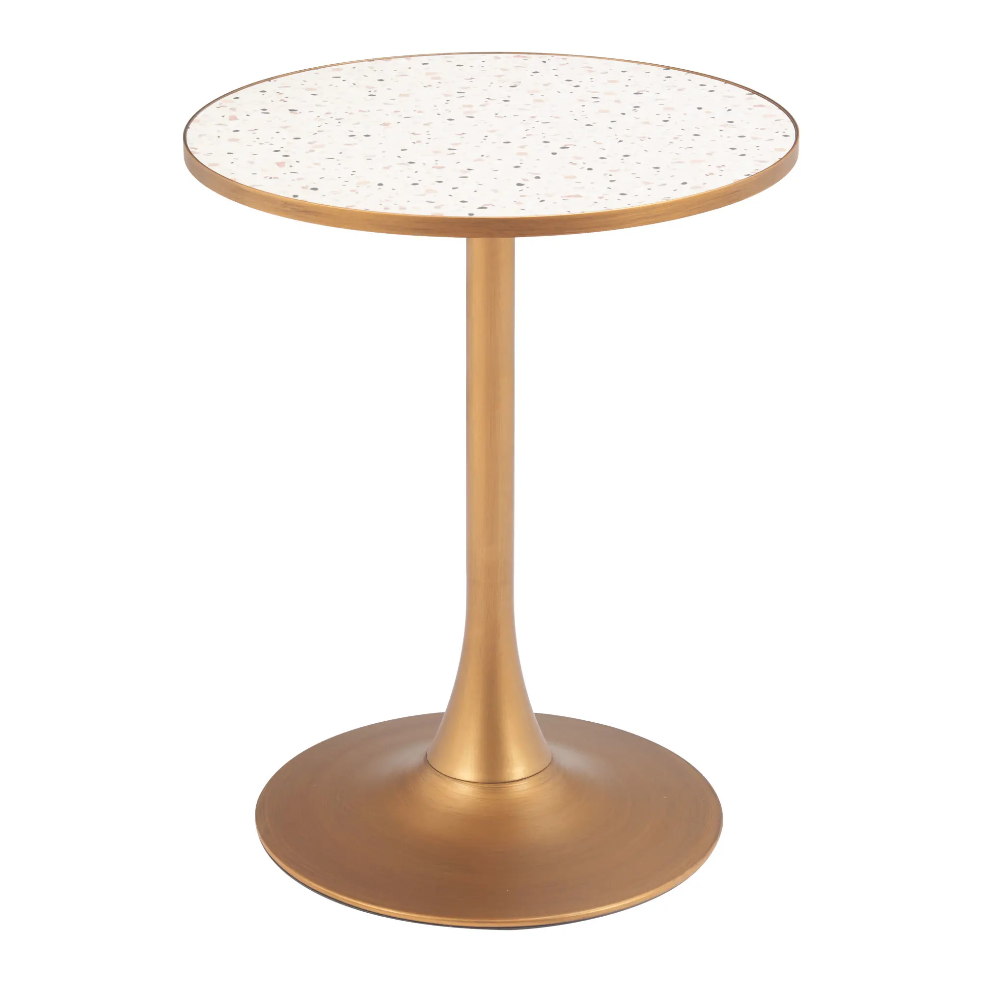 Brent Beige and Gold Bistro Table-4
