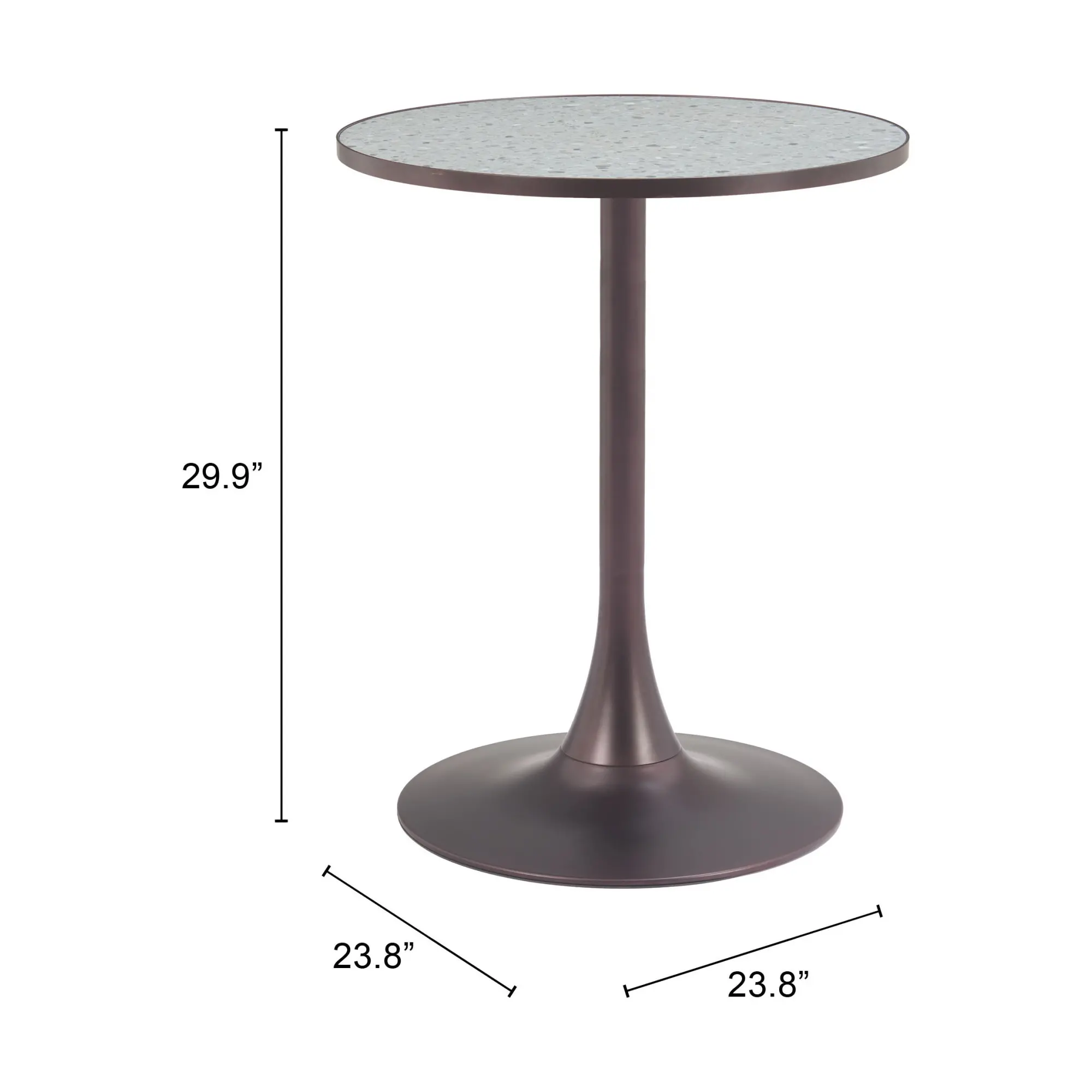 Brent Gray and Bronze Bistro Table-5