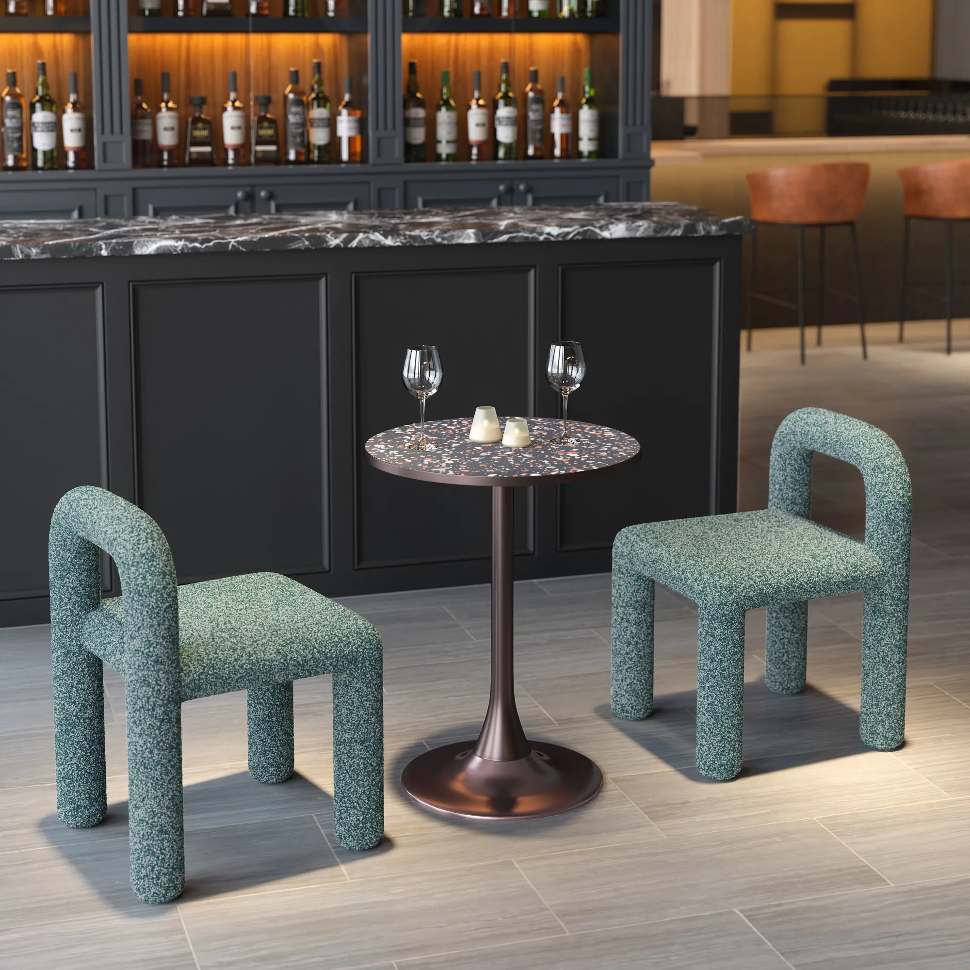 Brent Black and Bronze Bistro Table-2