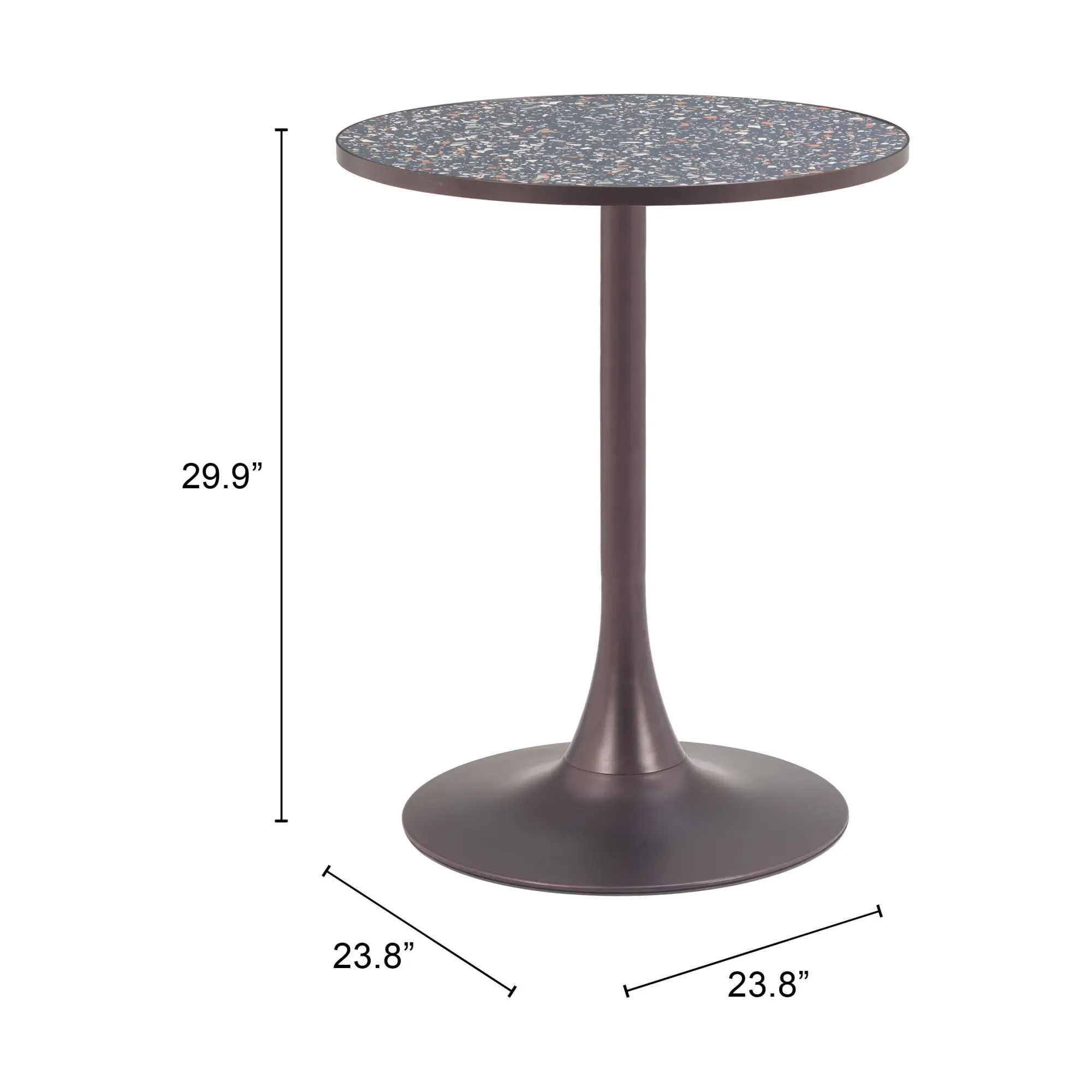 Brent Black and Bronze Bistro Table-6