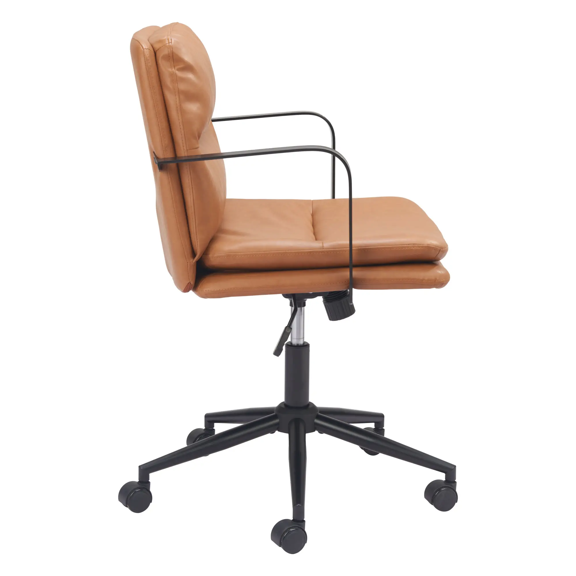 Boulder Brown Faux Leather Office Chair-2