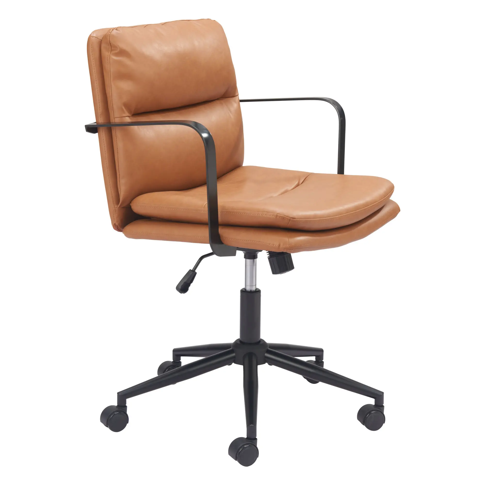 Boulder Brown Faux Leather Office Chair-6