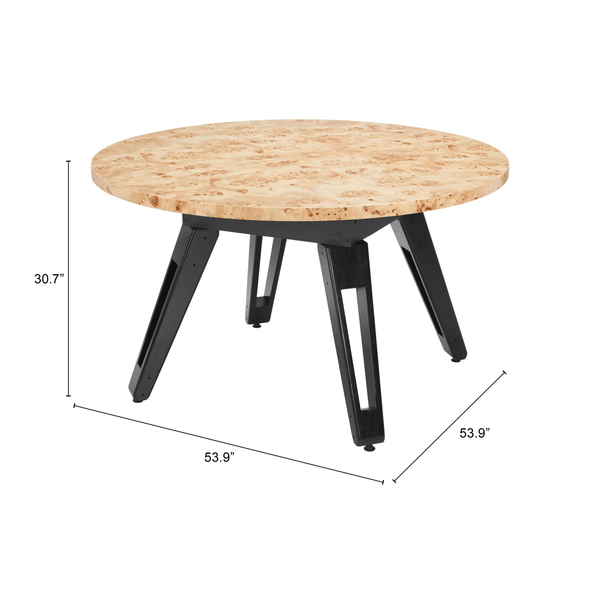 Burke Natural Brown 2 in 1 Dining and Gaming Table-7