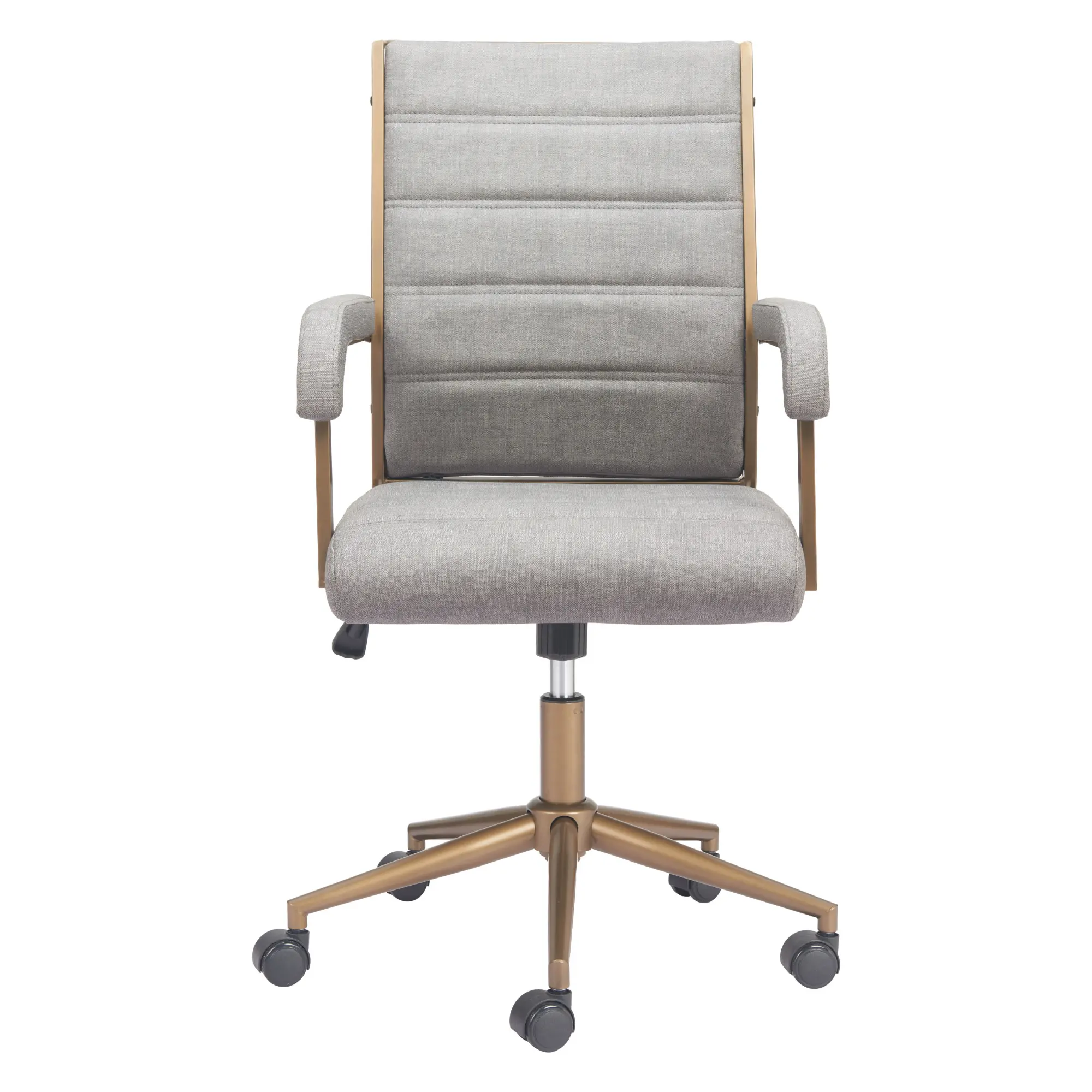 Apex Gray Faux Leather Office Chair-2