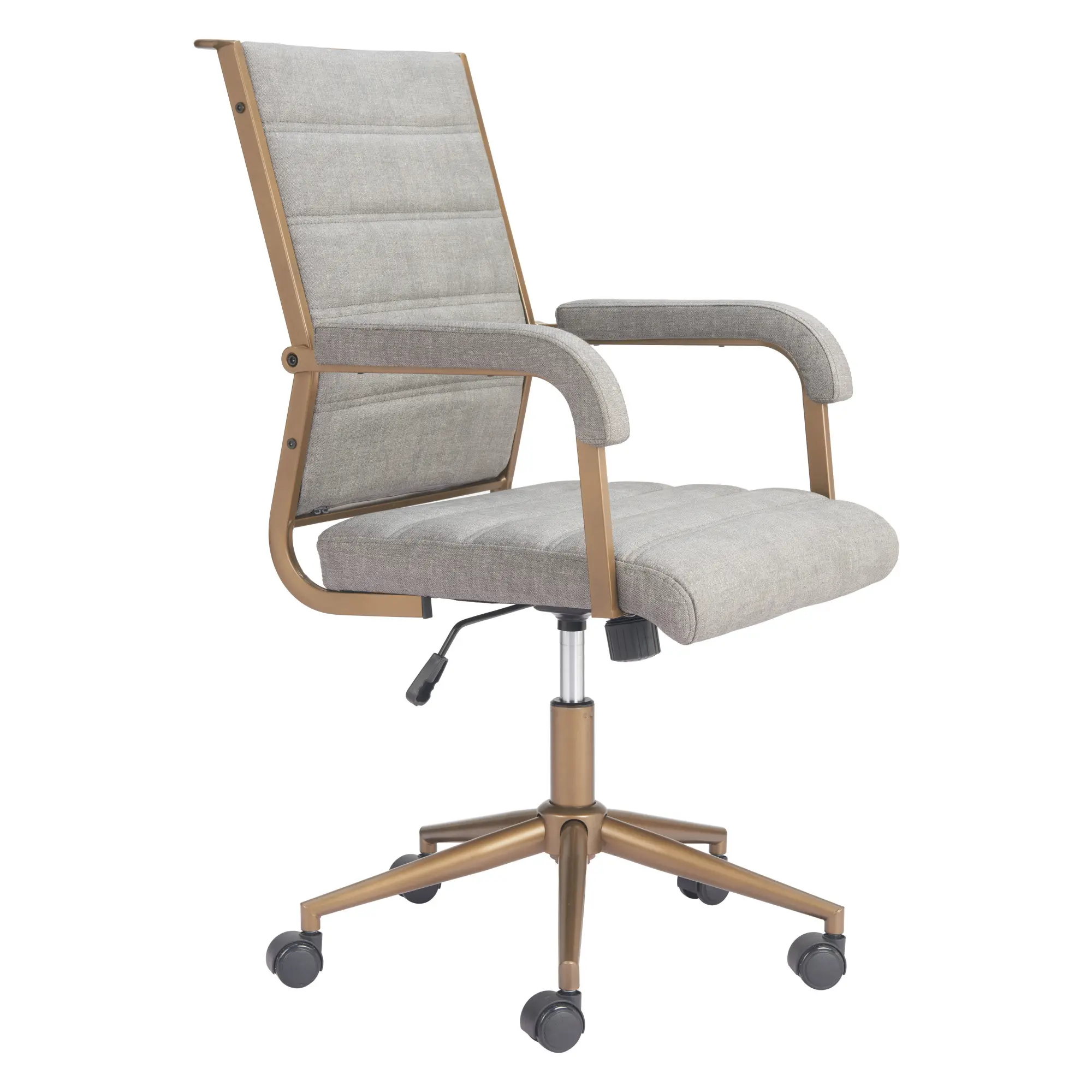 Apex Gray Faux Leather Office Chair-4