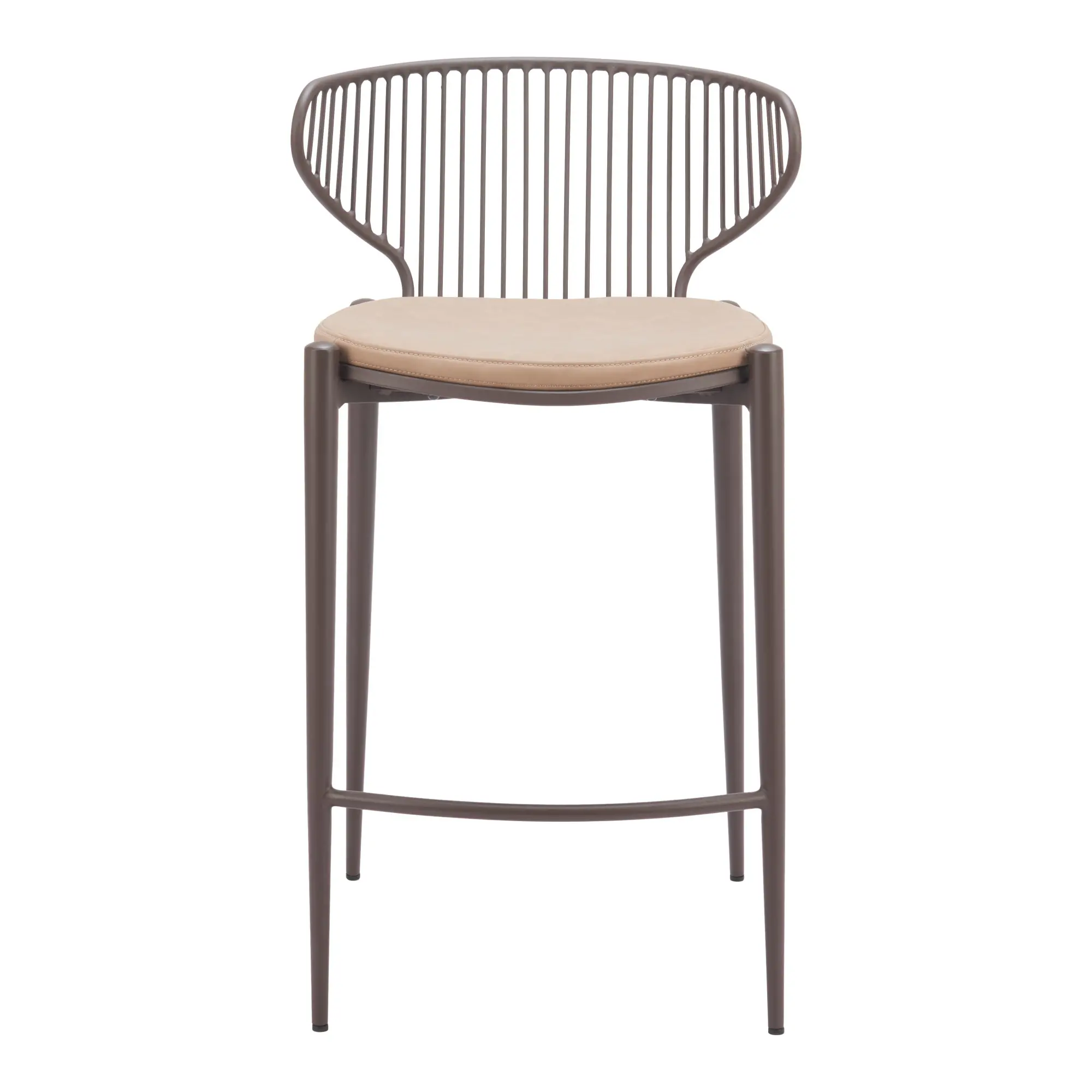 Selena Taupe and Brown Counter Stools, Set of 2-2