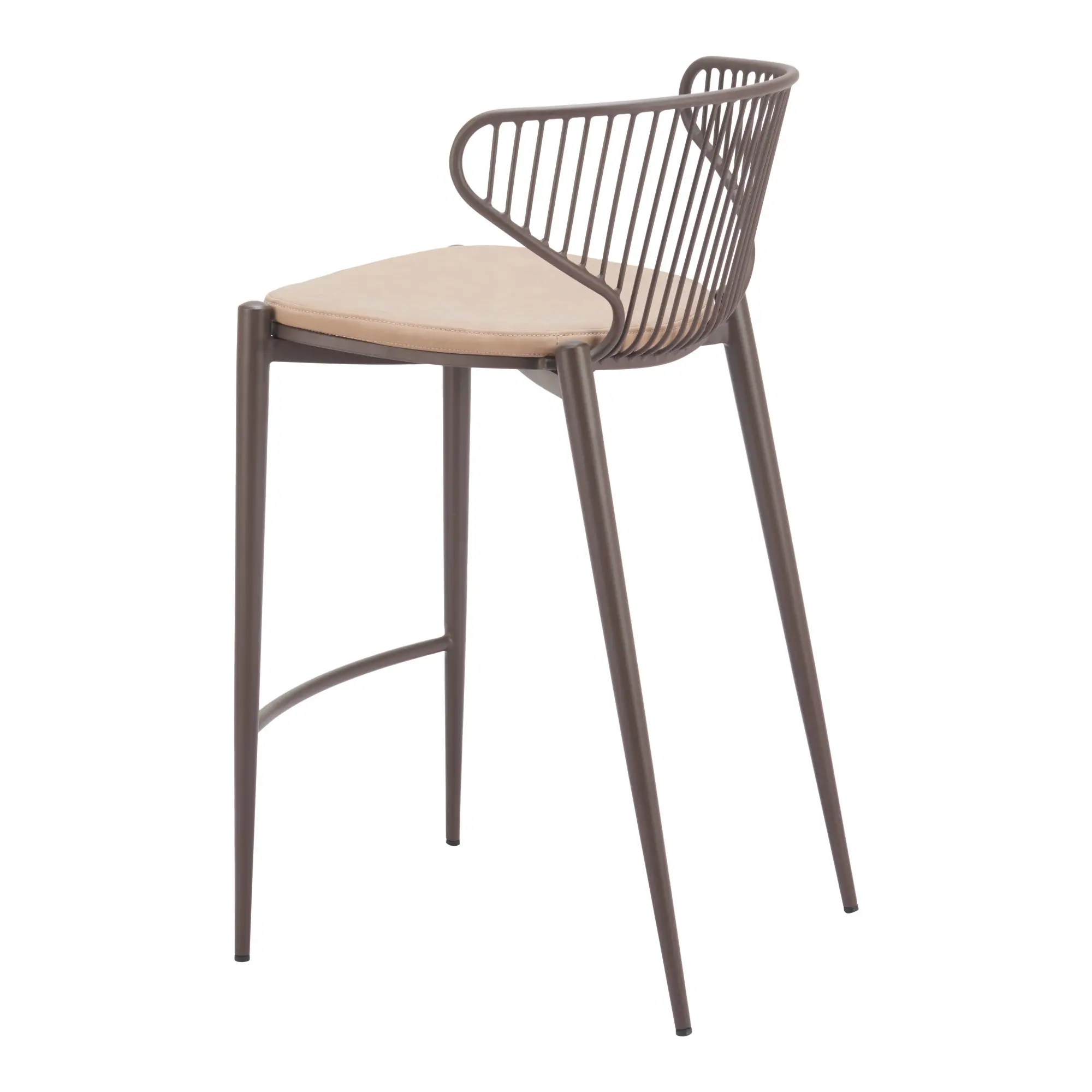Selena Taupe and Brown Counter Stools, Set of 2-5