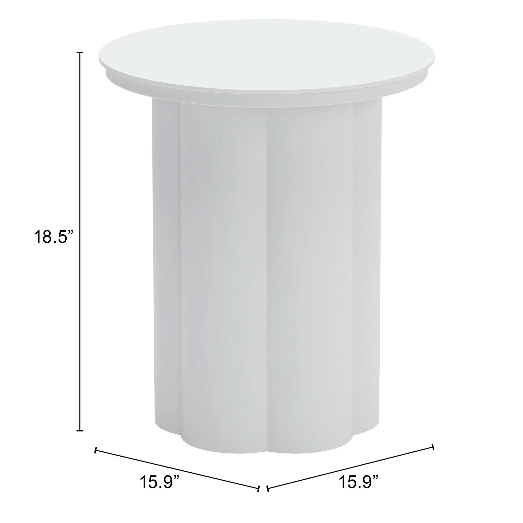 Kona White Outdoor Side Table-6