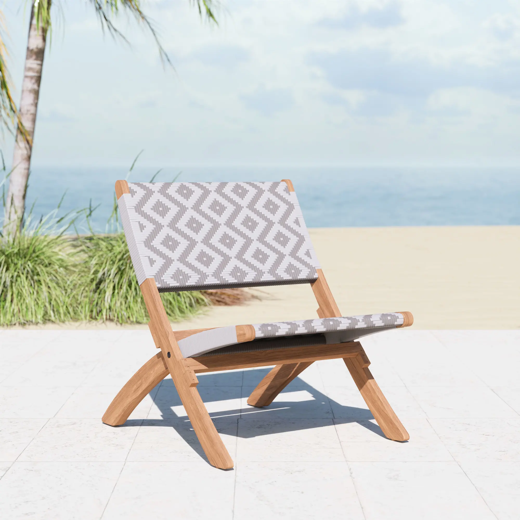 Tropica Gray Outdoor Lounge Chair-2