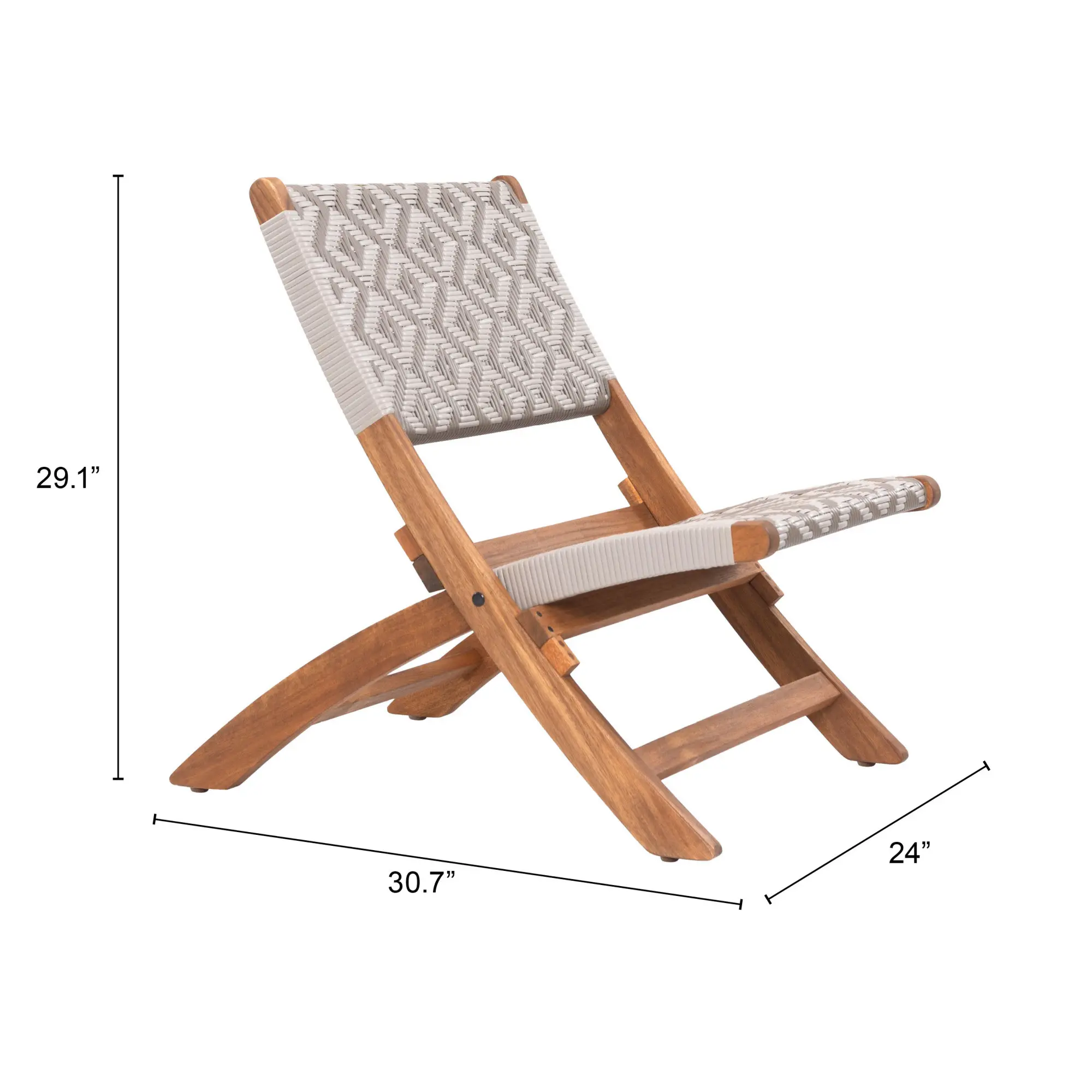 Tropica Gray Outdoor Lounge Chair-7