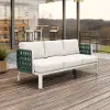 Bristol White and Green Outdoor Sofa