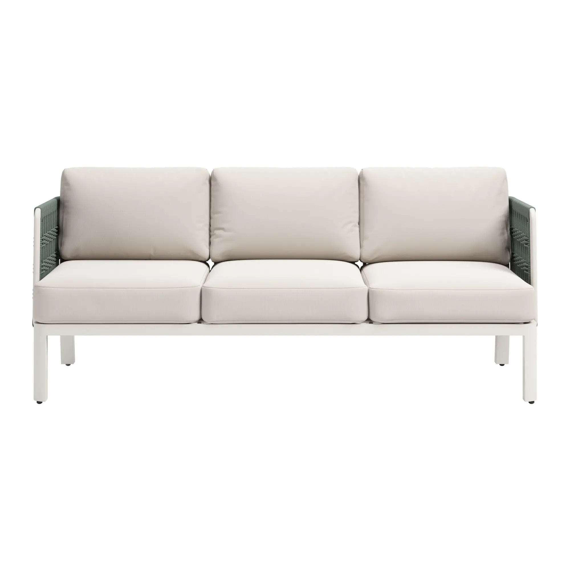 Bristol White and Green Outdoor Sofa-4