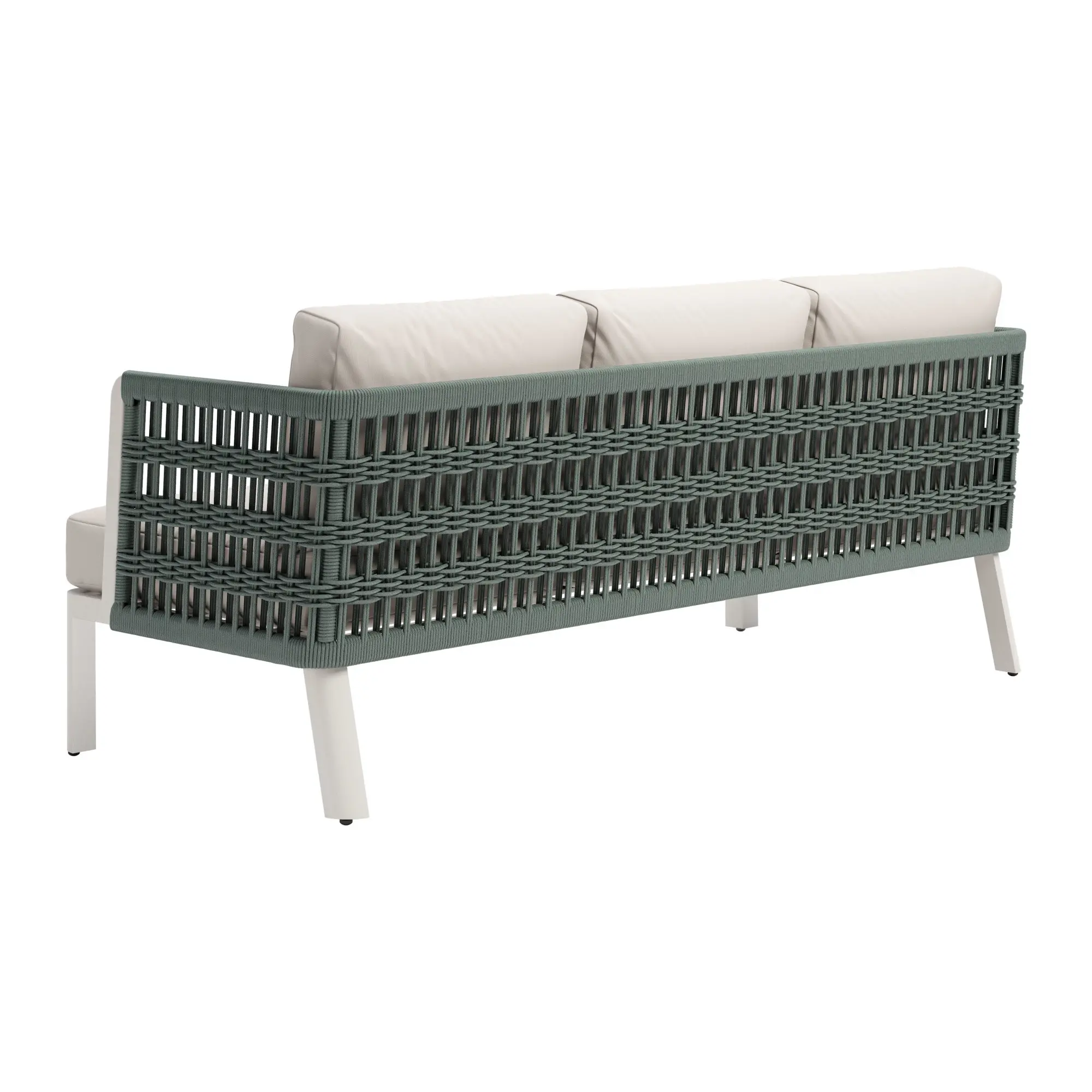 Bristol White and Green Outdoor Sofa-5