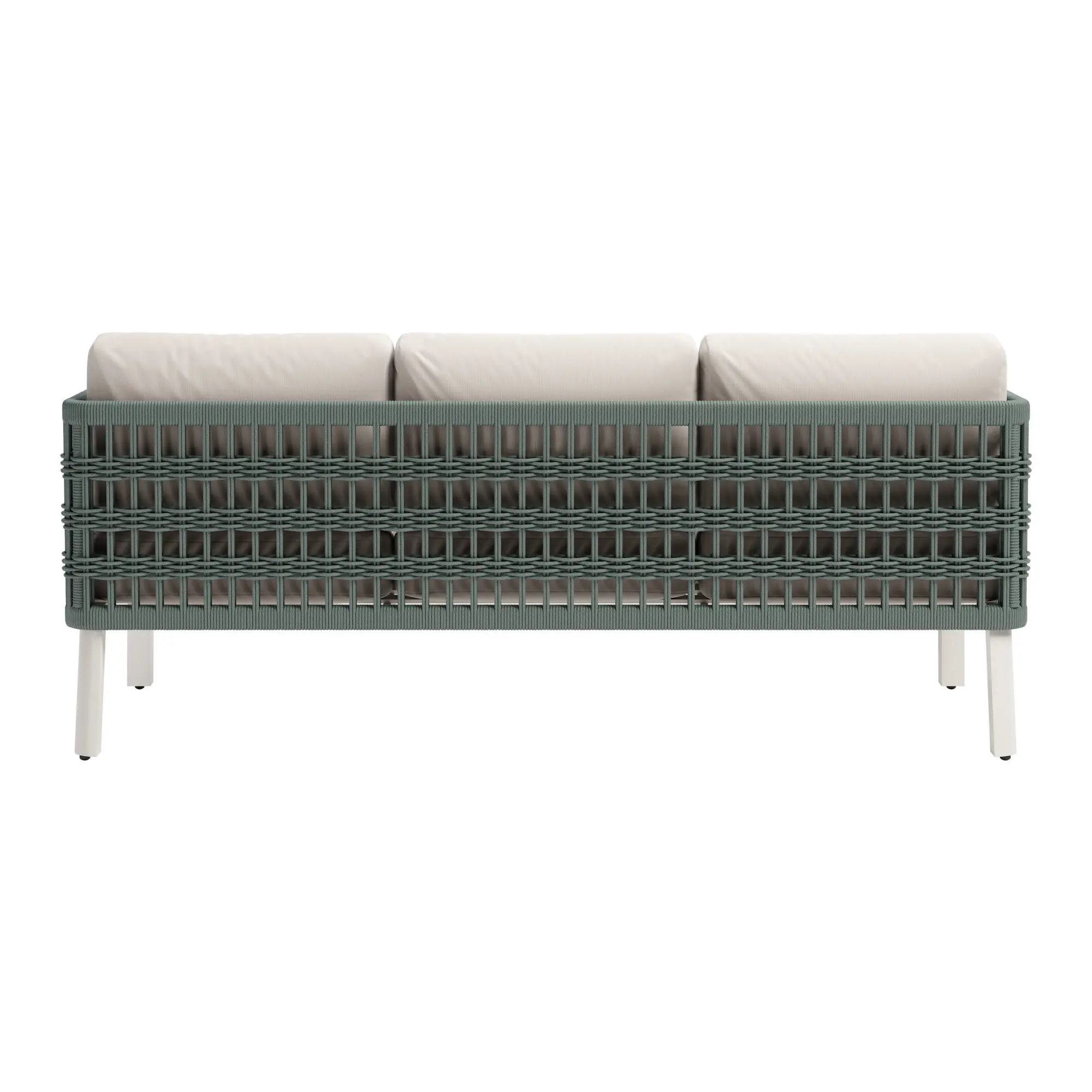 Bristol White and Green Outdoor Sofa-6