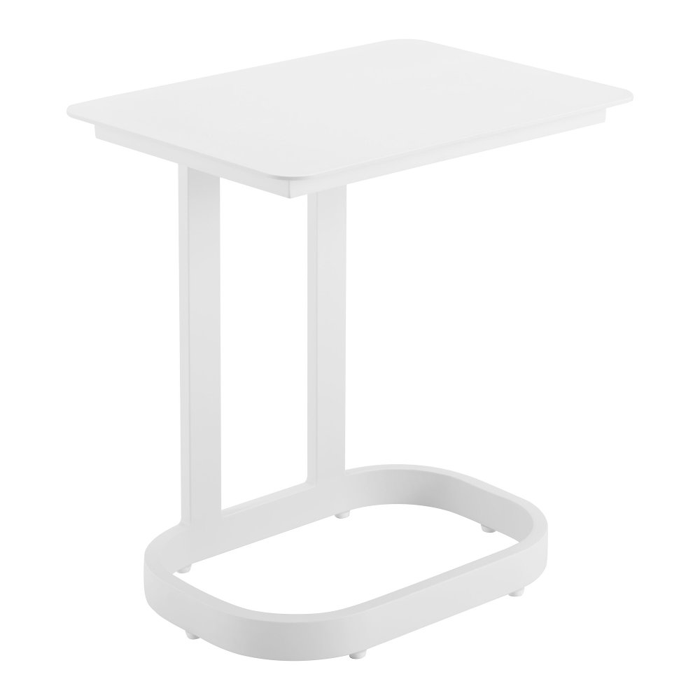 Flint White Outdoor End Table