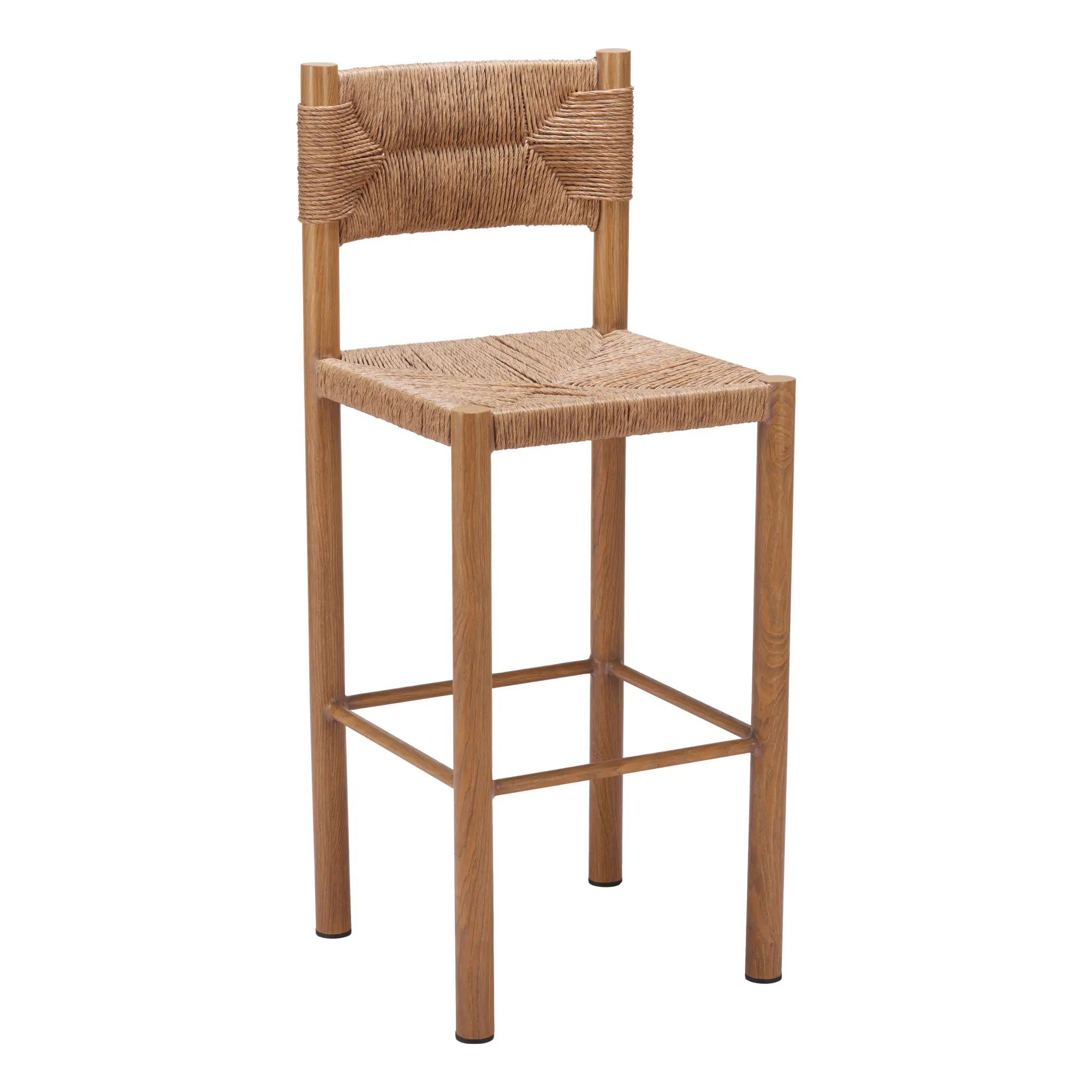 Ives Natural Brown Outdoor Barstools, Set of 2-5