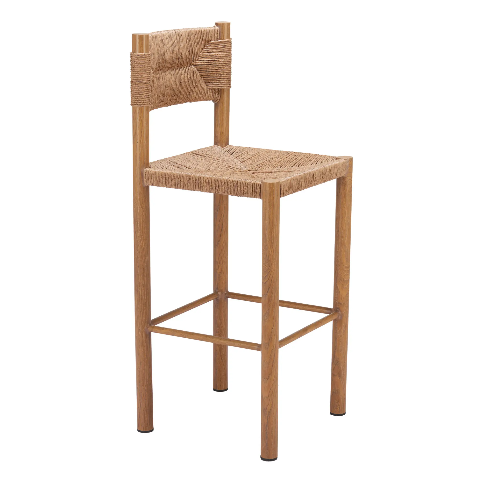 Ives Natural Brown Outdoor Barstools, Set of 2-6