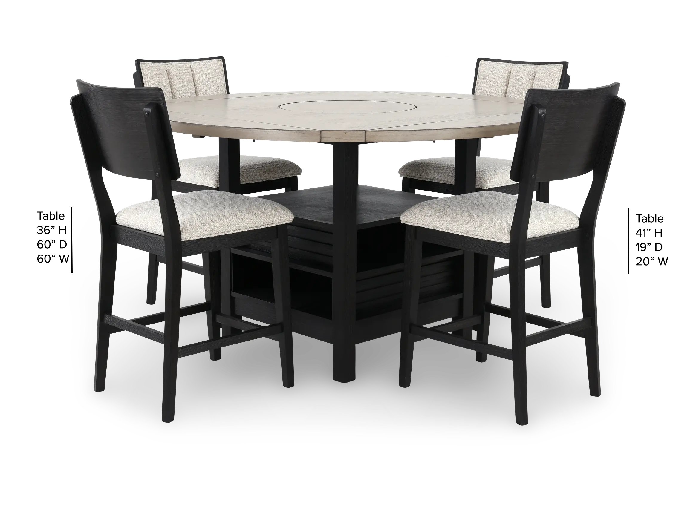 Cline Two-Tone Gray Counter Height 5 Piece Dining Set-3